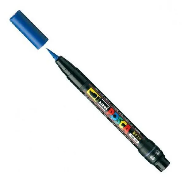 MARKER POSCA SA ČETKICOM PLAVI 