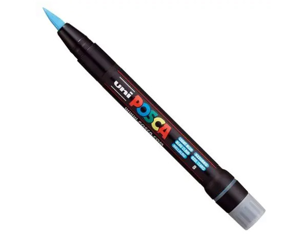 MARKER POSCA SA ČETKICOM ROZE 