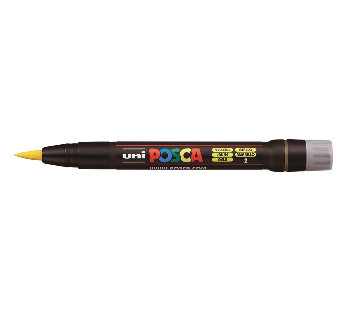 MARKER POSCA SA ČETKICOM ŽUTI 