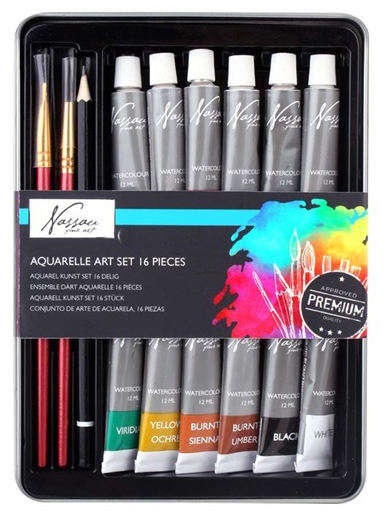 Akvarel tempere 16 kom + četkice 