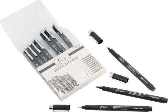 Set 10 markera za crtanje - CRNI- FINELINERS 