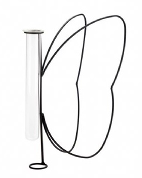 Staklena vaza LEPTIR - CRNA 