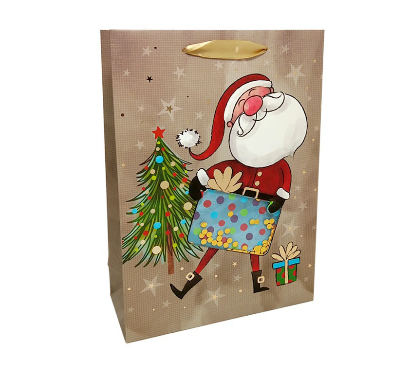 Ukrasna kesa (L) DEDA MRAZ NOVA GODINA 23x33 cm 