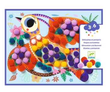 DJECO kreativni kolaž POMPOMS 