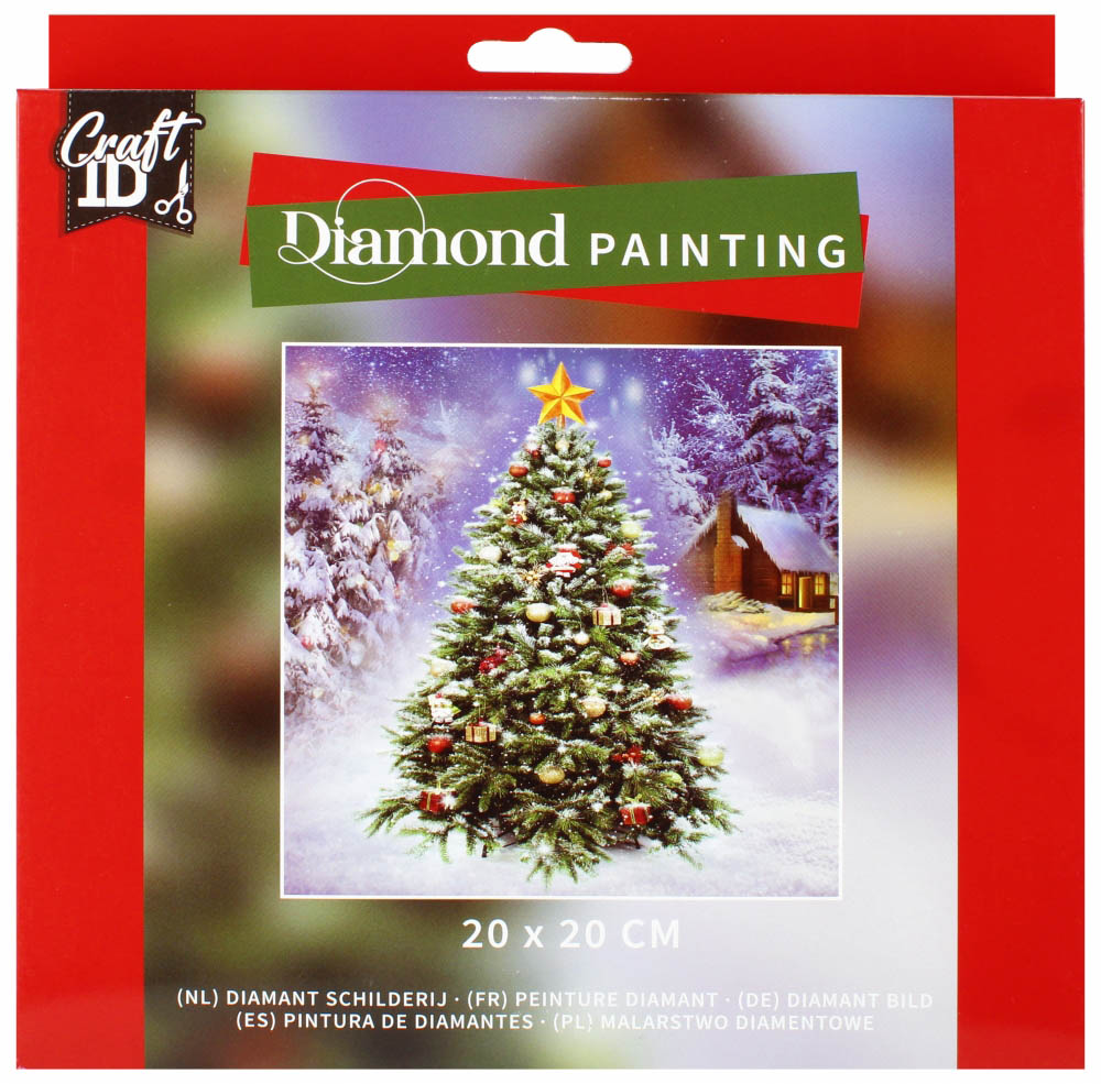 Slikanje cirkonima JELKA 20x20 cm DIAMOND PAINTING 