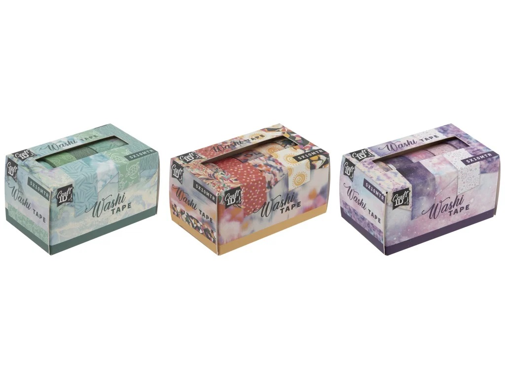 WASHI trake 15 x 1000 cm, 5 kom, 3 VRSTE 