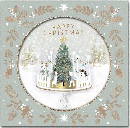 Novogodišnja čestitka SREĆNI PRAZNICI - JELKA I VRTEŠKA 