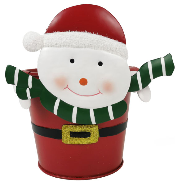 Novogodišnja ukrasna saksija SNEŠKO 14,5x19,5cm 