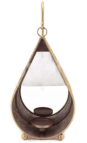 Metalni svećnjak sa ogledalom 21x12x46cm 