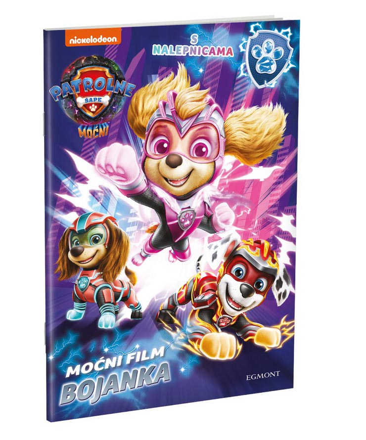 PAW PATROL MOĆNI FILM BOJANKA SA NALEPNICAMA 