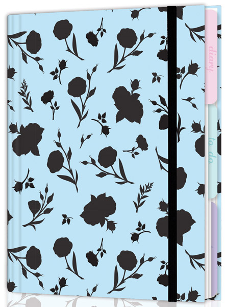 VICTORIA'S JOURNALS notes na tačkice 17x23 - PLAVO CVEĆE 