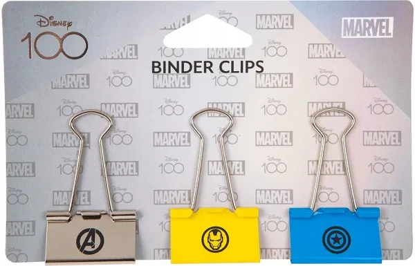 Set tri metalne štipaljke MARVEL 25mm