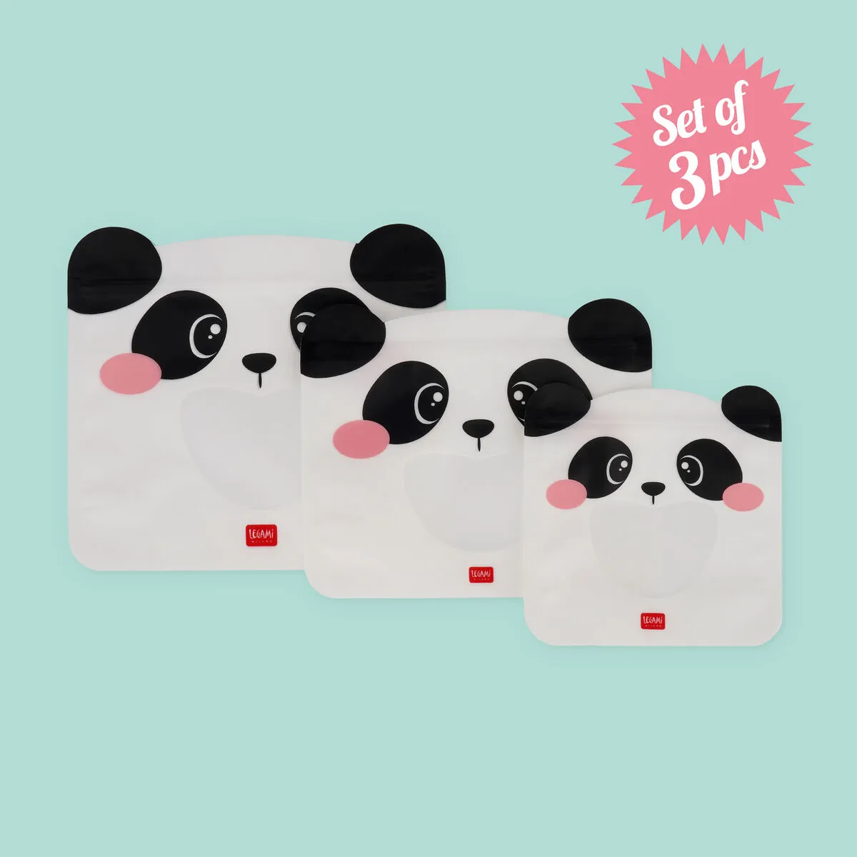 Višekratne vrećice za hranu SNACK BAGS - PANDA 