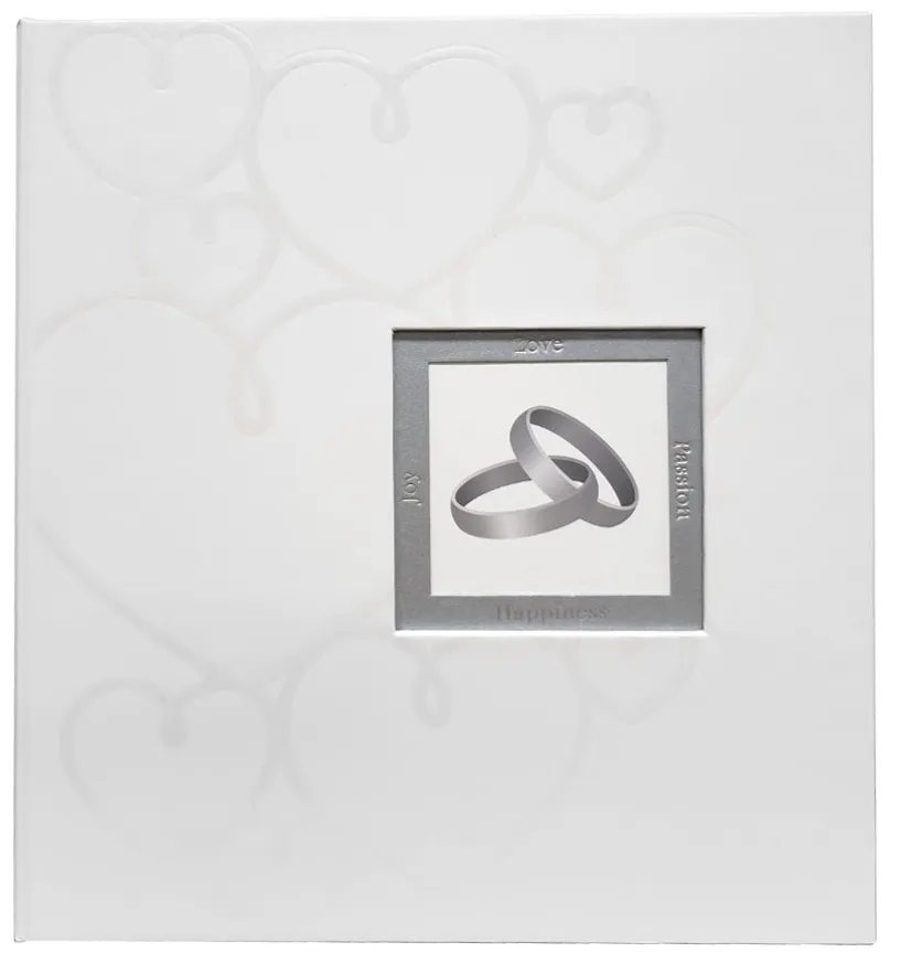 Album za fotografije 13X18/200 WEDDING HEARTS - BELI 