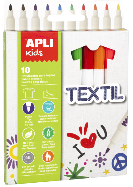 APLI markeri za tekstil 10kom 