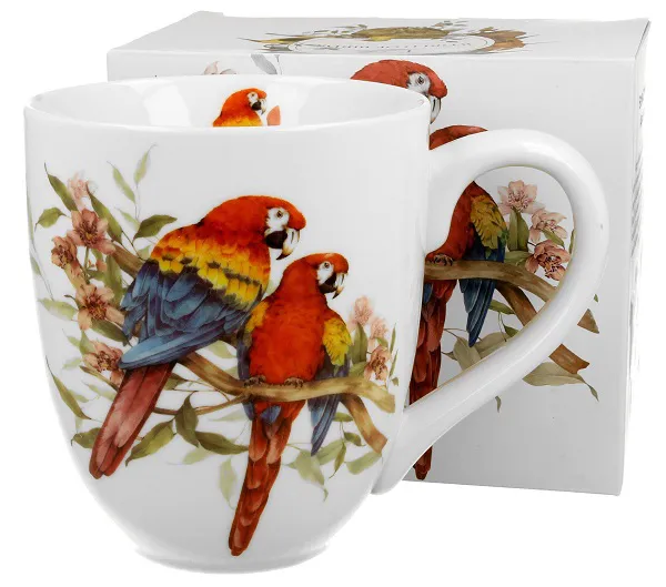 Velika šolja BIRD'S WORLD - SCARLET MACAWS 1000ml 
