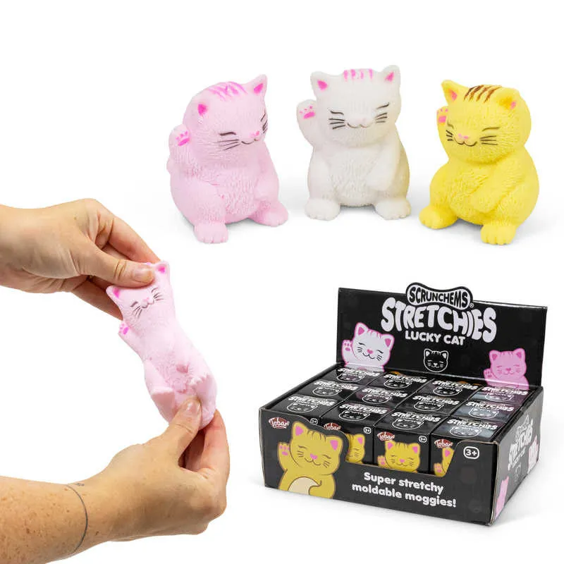Antistres igračka SCRUNCHEMS - LUCKY CAT (Više vrsta) 