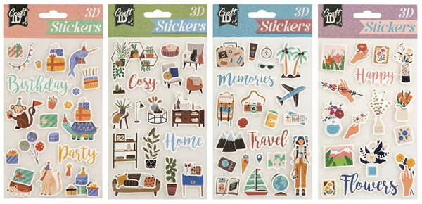 3D stikeri - 4 VRSTE 