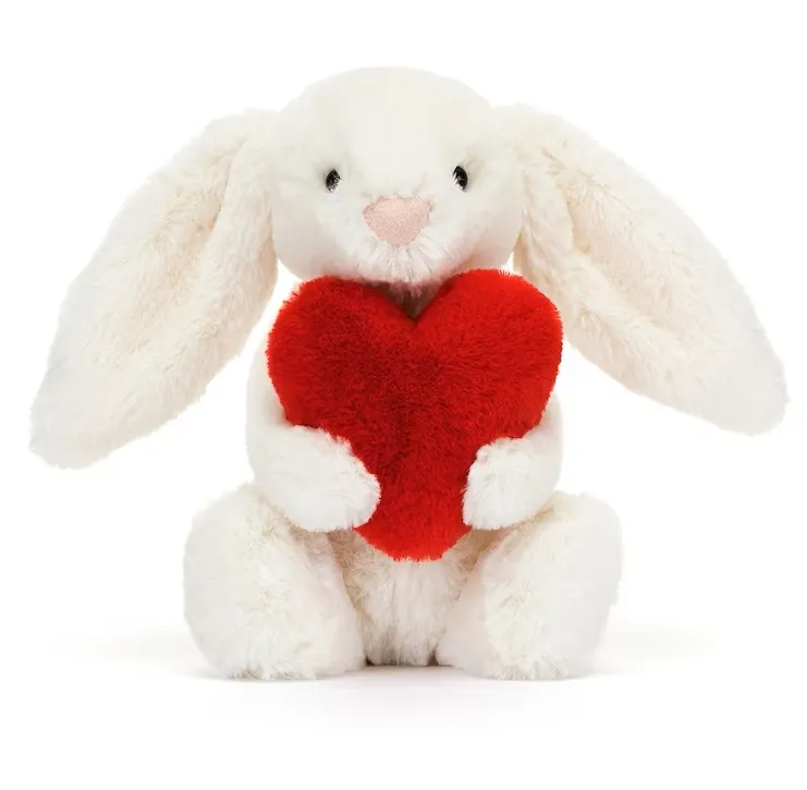 Plišana igračka ZEKA SA CRVENIM SRCEM 18x9cm 