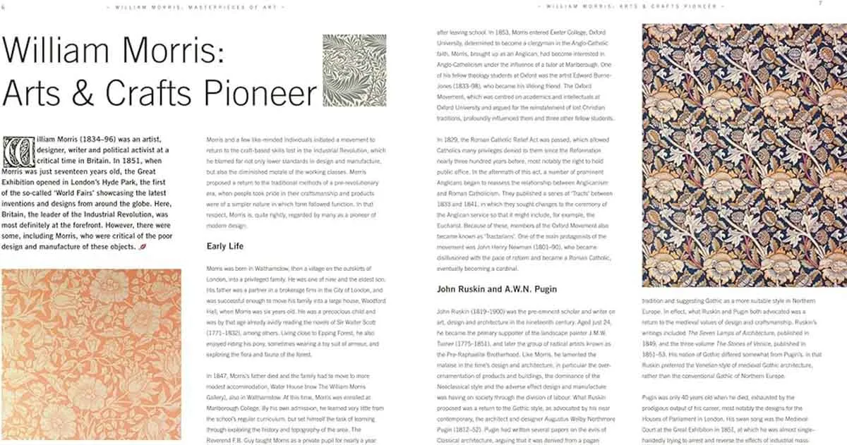 WILLIAM MORRIS MASTERPIECES OF ART 