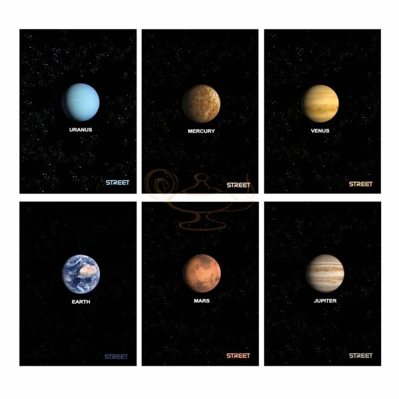 Sveska A5 PLANETS, 54L, Kvadratići (više motiva)