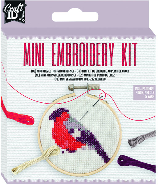 Mini kreativni set, goblen  PTIČICA 12,5x10cm 