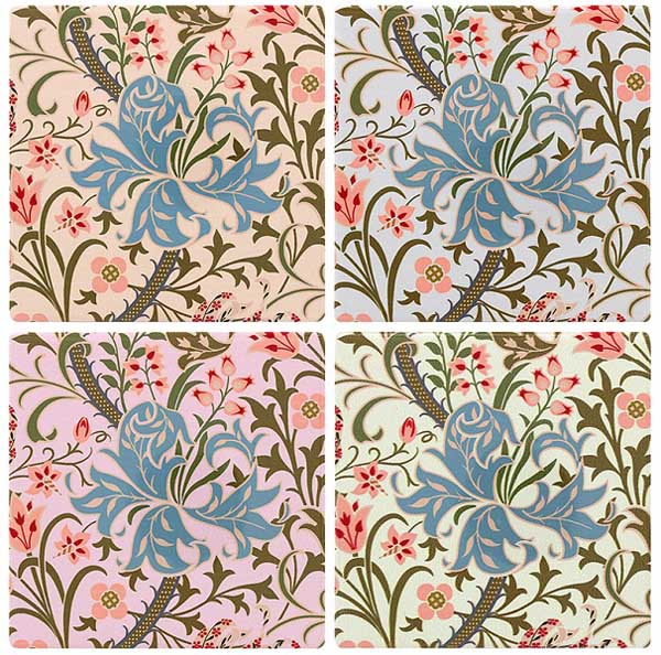 Set četiri keramička podmetača GOLDEN LILY 