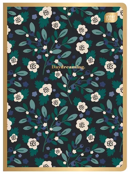 Sveska A5, linije, METALLIC FLORAL 
