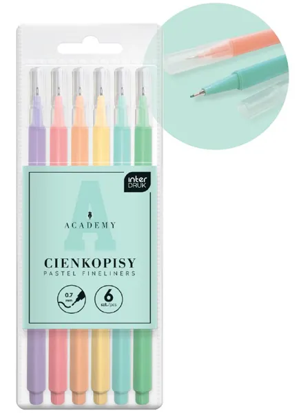 Flomasteri PASTEL ACADEMY 6kom