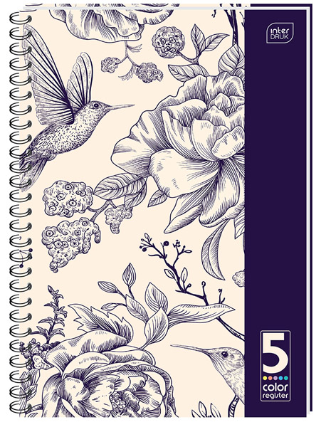 Sveska sa spiralom B5 kvadrati COLOURED DIVIDERS / TRI VRSTE 