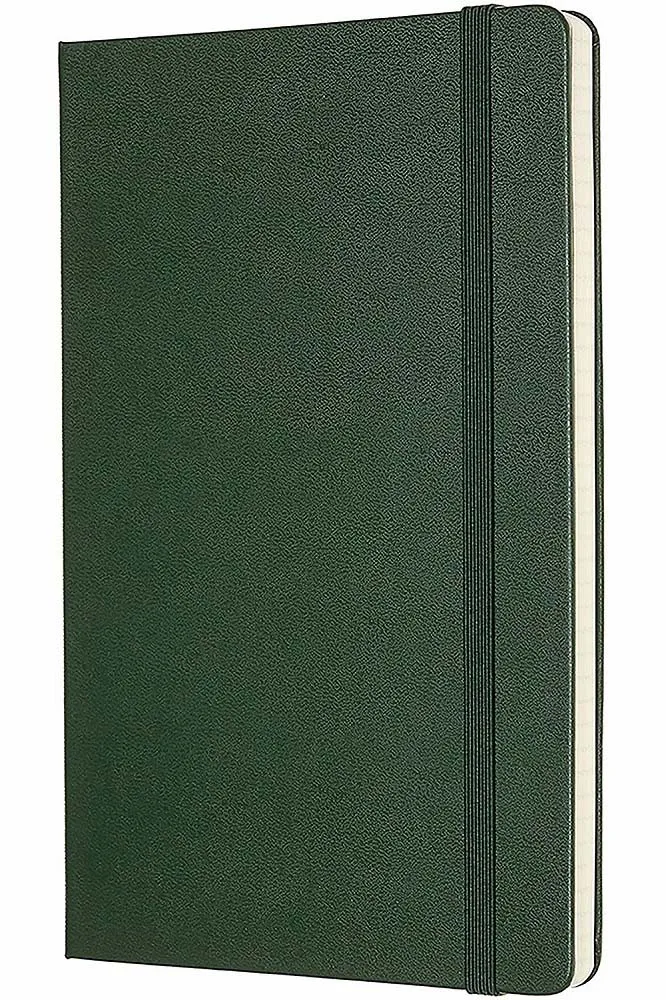 Notes 13 x 21 MOLESKINE Myrtle Green, tvrdi povez, na kvadratiće 