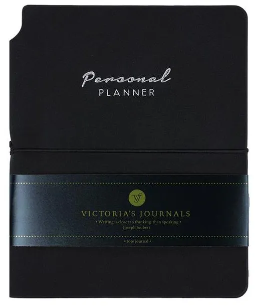 VICTORIA'S JOURNALS lični planer na linije A6 CRNI