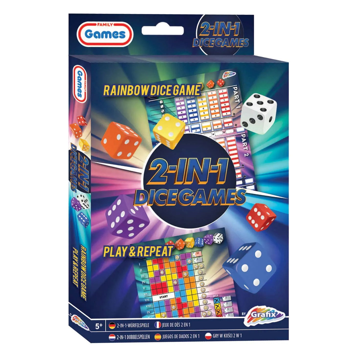 Igra sa kockicama 2 u 1 RAINBOW DICE & PLAY AND REPEAT 