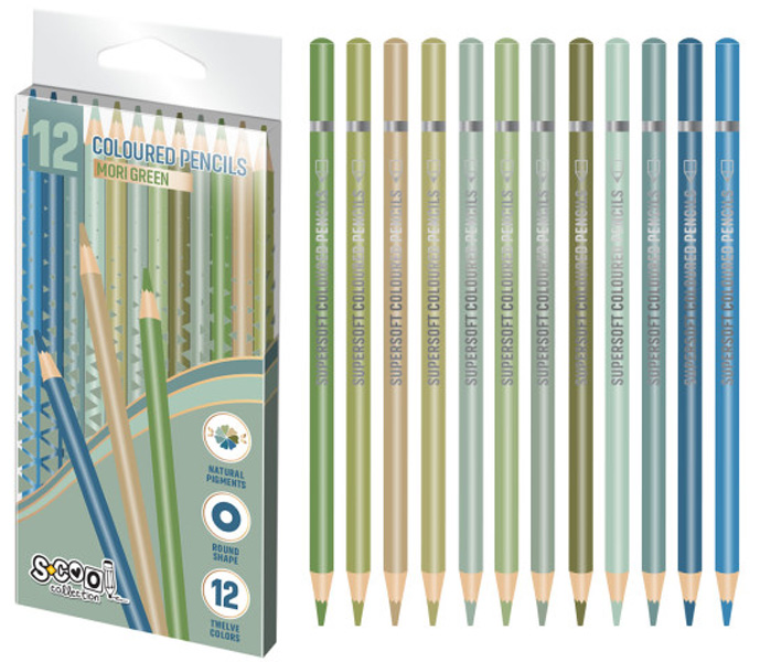 Drvene bojice SUPER SOFT MORI GREEN 1/12 