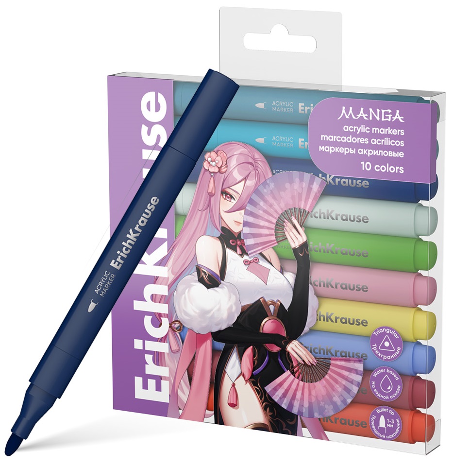Akrilni markeri MANGE - 10kom 