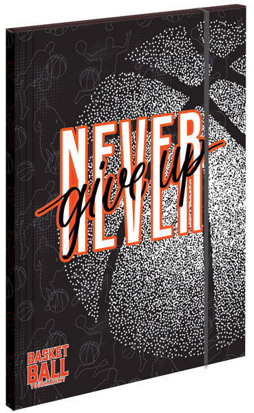 Fascikla sa gumom NEVER GIVE UP 