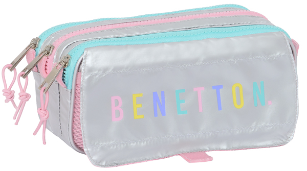 BENETTON pernica prazna sa tri pregrade  SILVER 