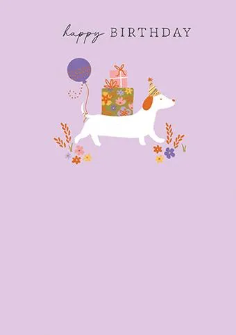Rođendanska čestitka DACHSHUND'S BIRTHDAY