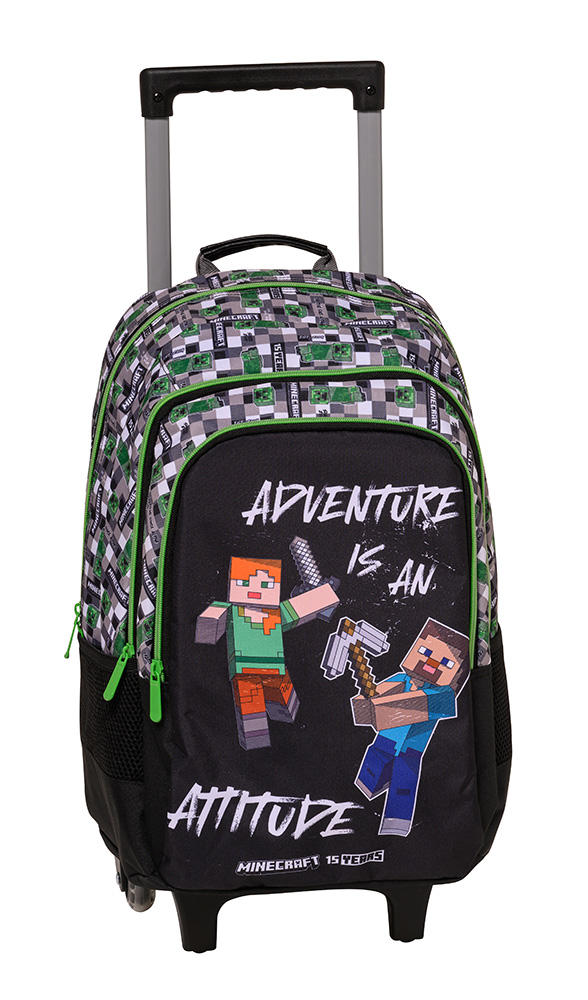 Ranac sa točkićima i poklon pernicom MINECRAFT 