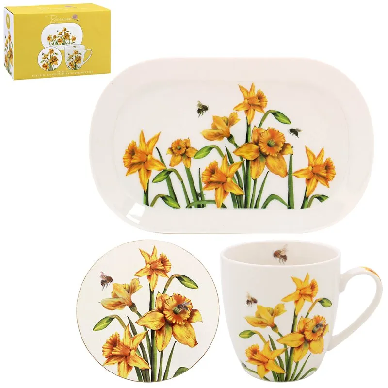 Set šolja, podmetač, tanjir DAFFODIL 