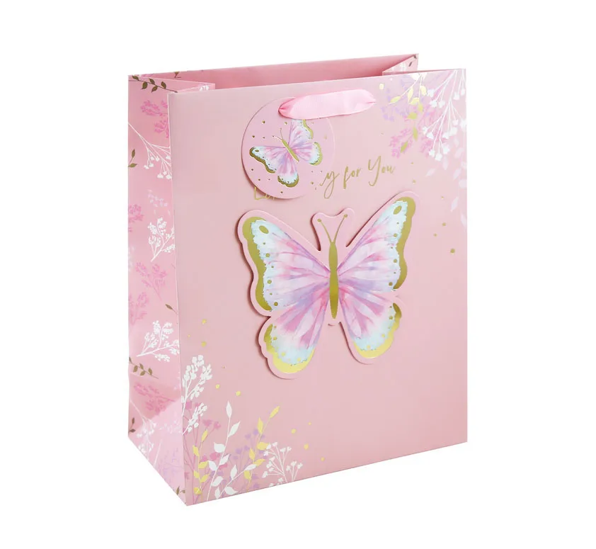 Ukrasna papirna kesa BUTTERFLY M 