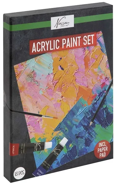 Set akrilnih boja i podloga 