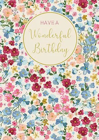 Rođendanska čestitka DITSY FLORAL BIRTHDAY