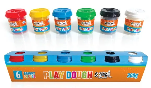 Plastelin šest boja PLAY DOUGH 6x50g