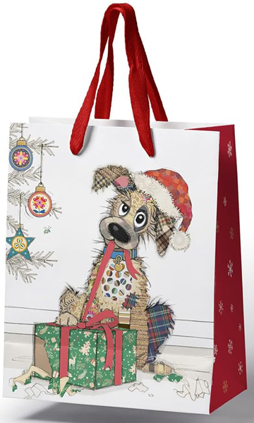 Novogodišnja ukrasna kesa PAS I POKLON 23x19x12cm 