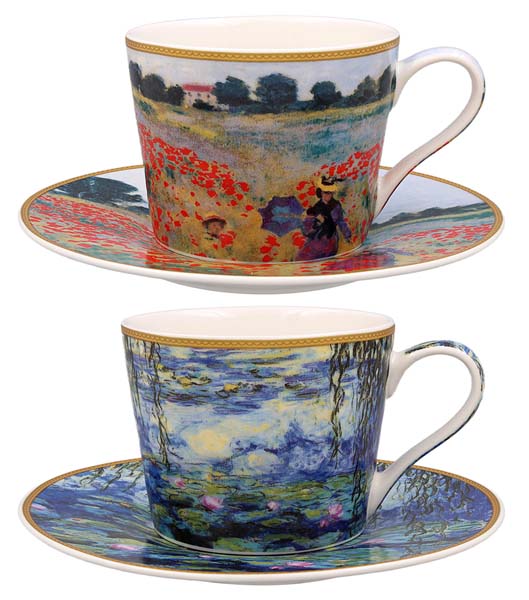 Šolja sa tacnom MONET (dve vrste) 