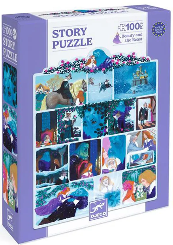 Puzzle za decu LEPOTICA I ZVER 100kom