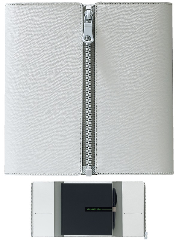 Notes kožni SALLY - svetlo sivi 