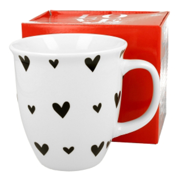 Šolja BLACK  HEARTS 650ml 