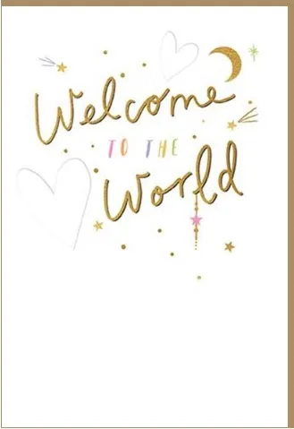Čestitka za rođenje WELCOME TO THE WORLD